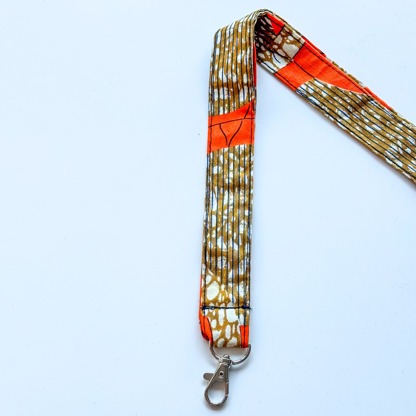 Lanyard - Beige & Orange