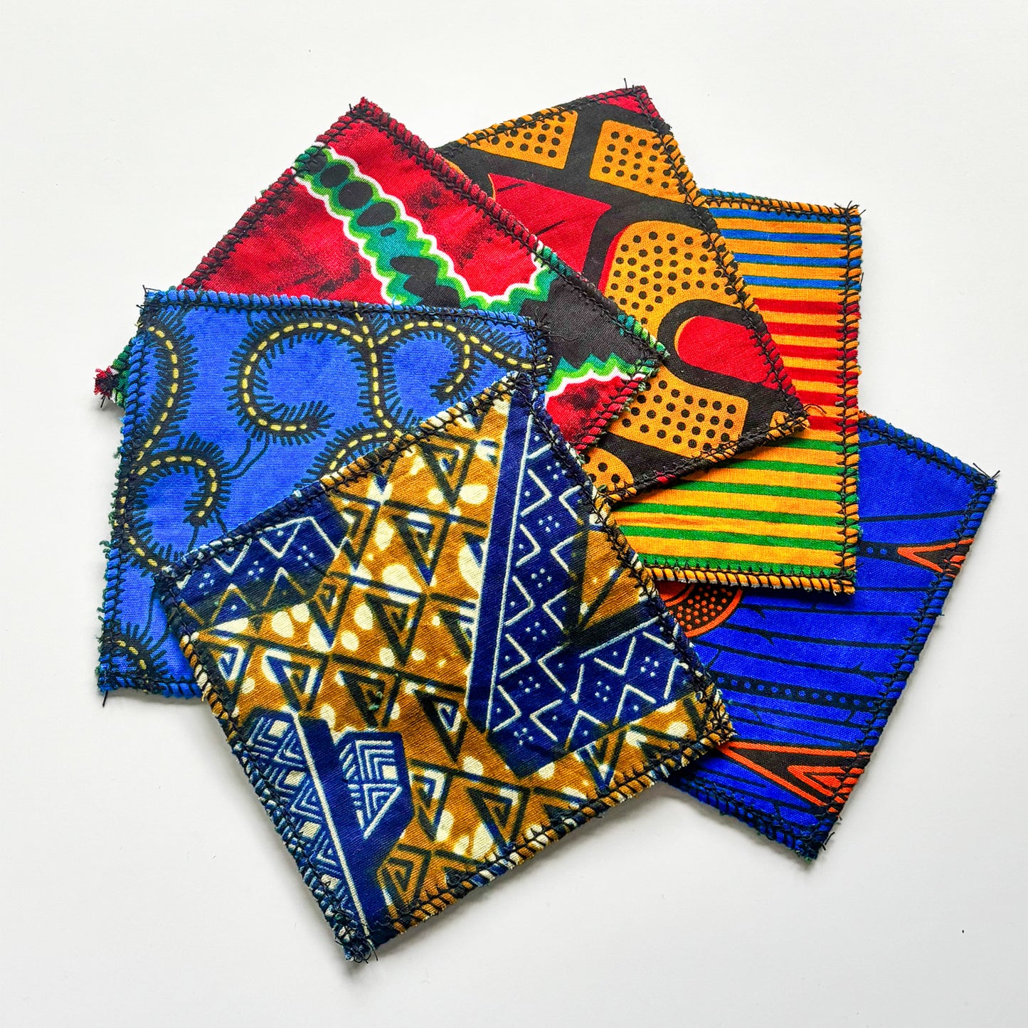 Reusable Face Wipes Set - Olive & Blue Mix