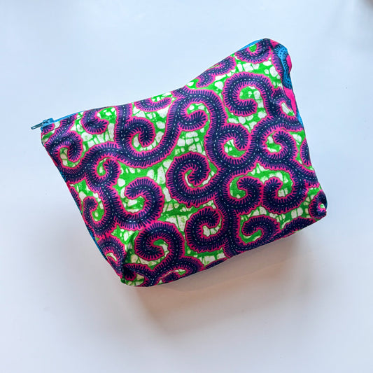 Pouch - Pink & Green Swirl