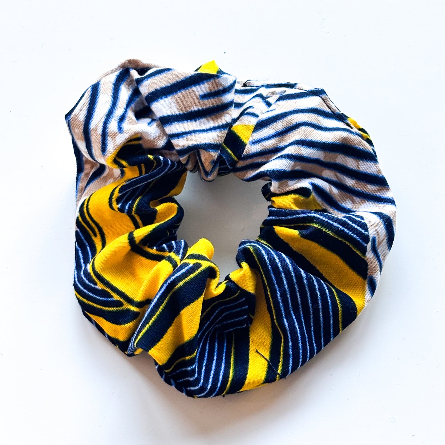 Scrunchie - Blue Feather