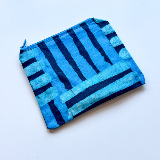 Half Pouch - Blue Batik