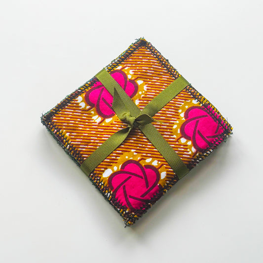 Reusable Face Wipe Set - Pink/Brown Mix