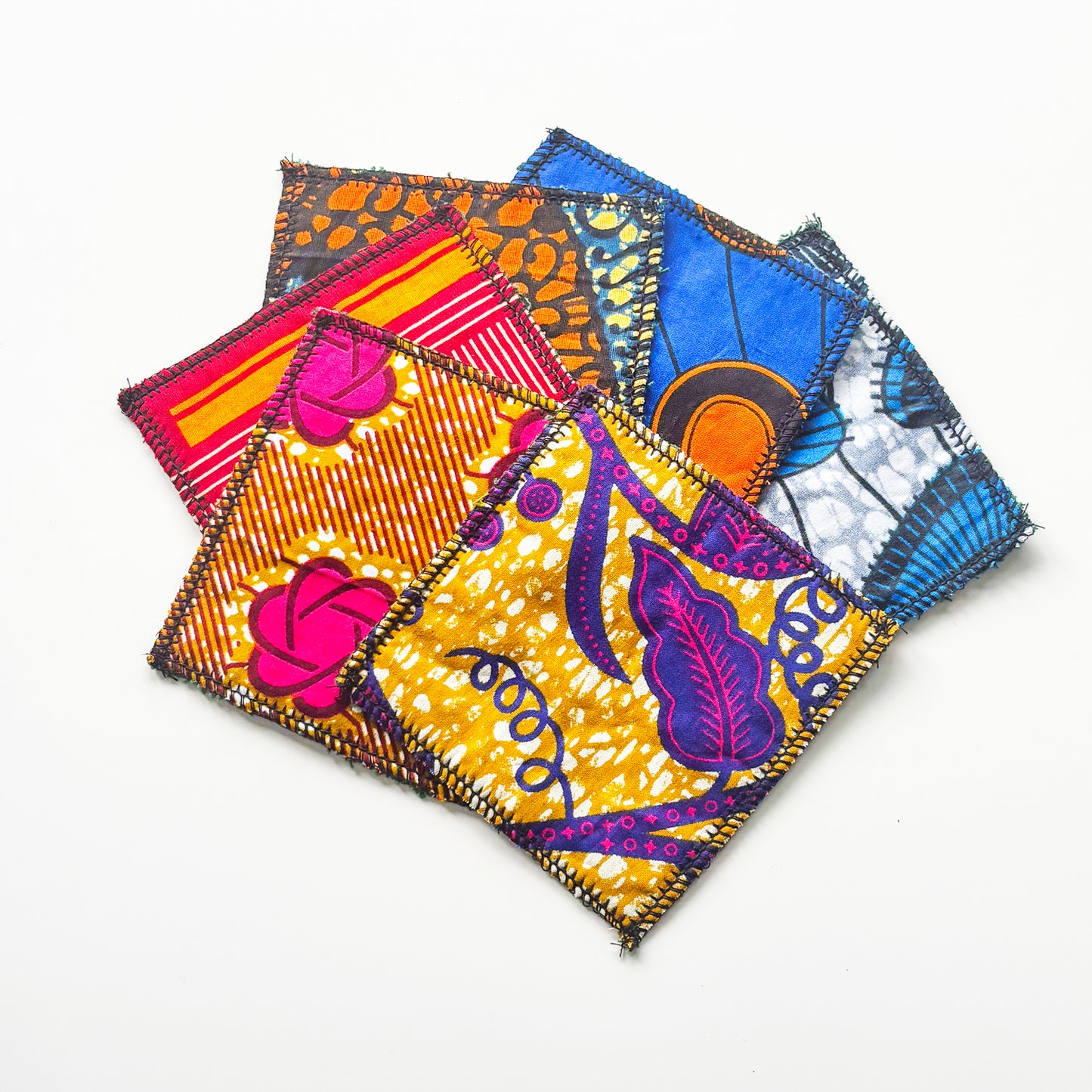 Reusable Face Wipe Set - Blue Tan Mix