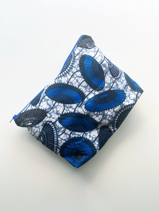 Pouch - Blue Umbrella Print